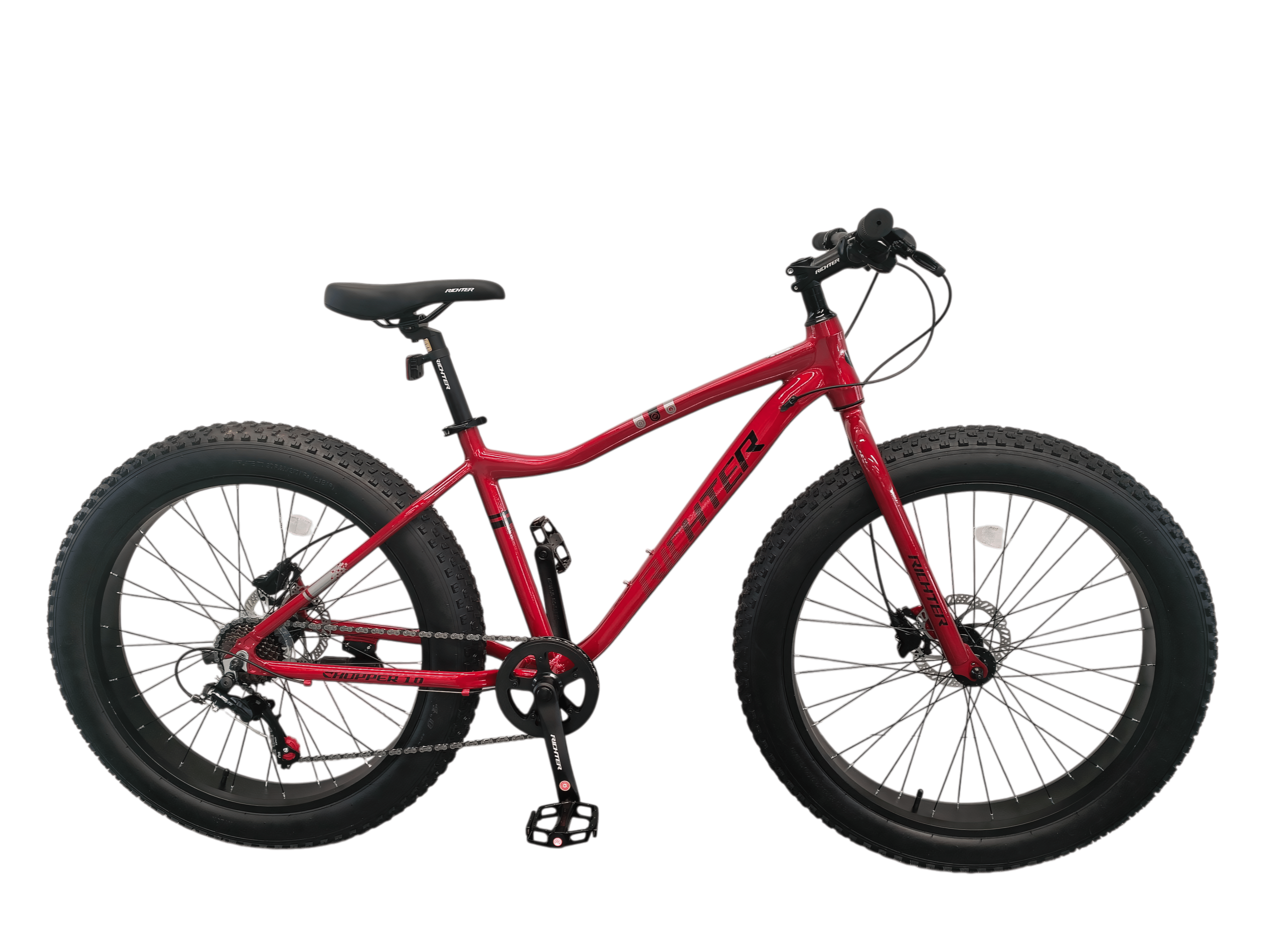 จักรยานเสือภูเขาล้อโต RICHTER CHOPPER 1.0 ขนาดวงล้อ 26 นิ้ว ไซส์ 17 สีแดง